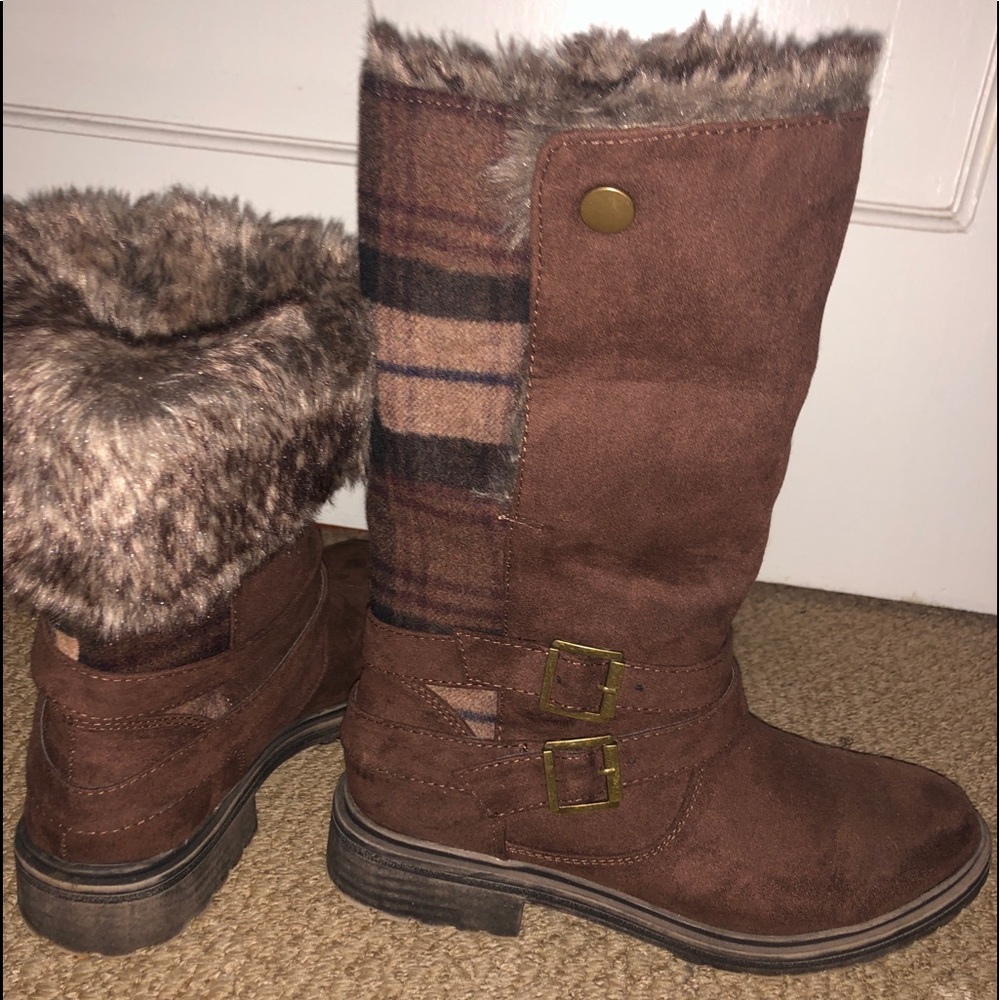Brown convertible tall/short boots